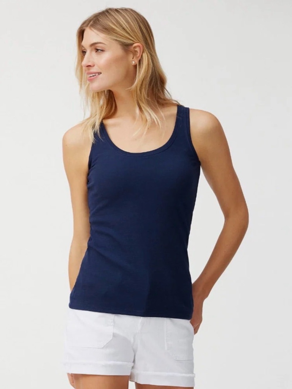 Tommy Bahama Barrier Bay Rib Tank Top - Small, Blue